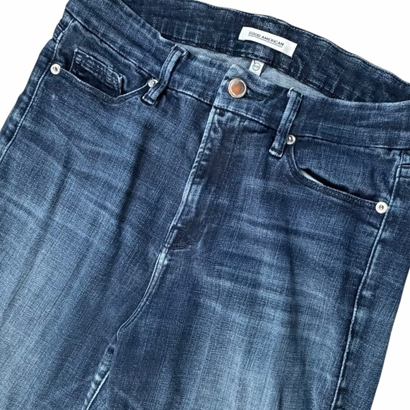 Good American Good Waist Jeans High Waist Semi Skinny Spring Denim 8/29 - Picture 3 of 9